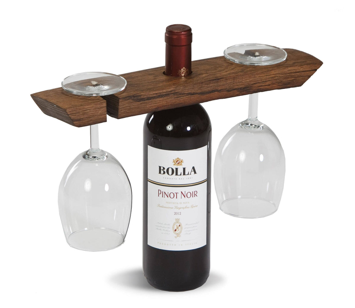 Wine Barrel Glass Caddy Reclaimed Wood Bottle Topper US Made