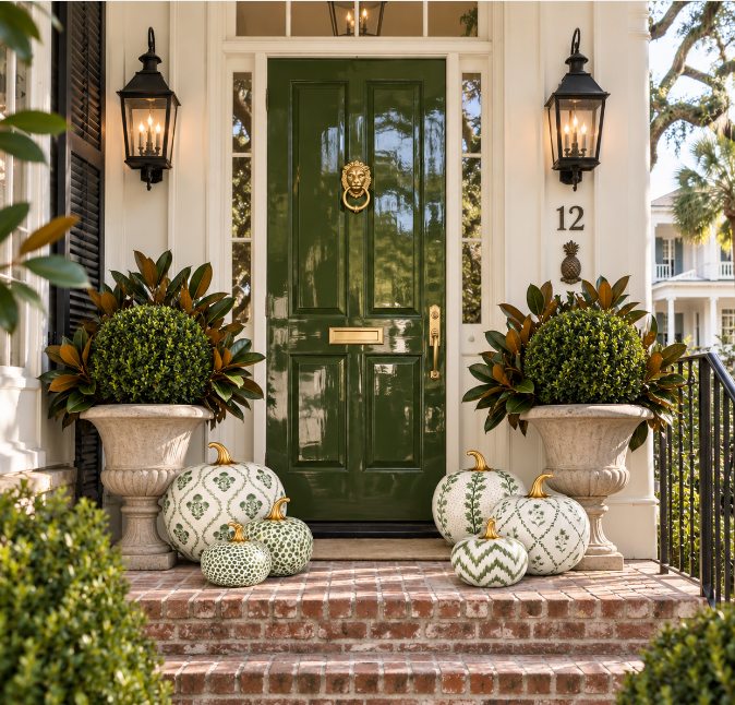 Green Dotted Pumpkin