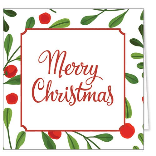 Mod Holly Christmas Enclosure Cards + Envelopes