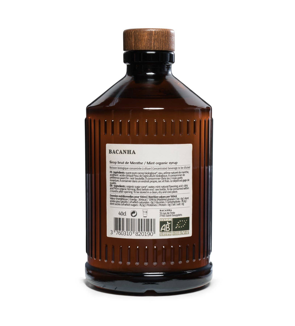 Raw Mint Syrup - Organic - 400ml - 13,5 fl. oz.