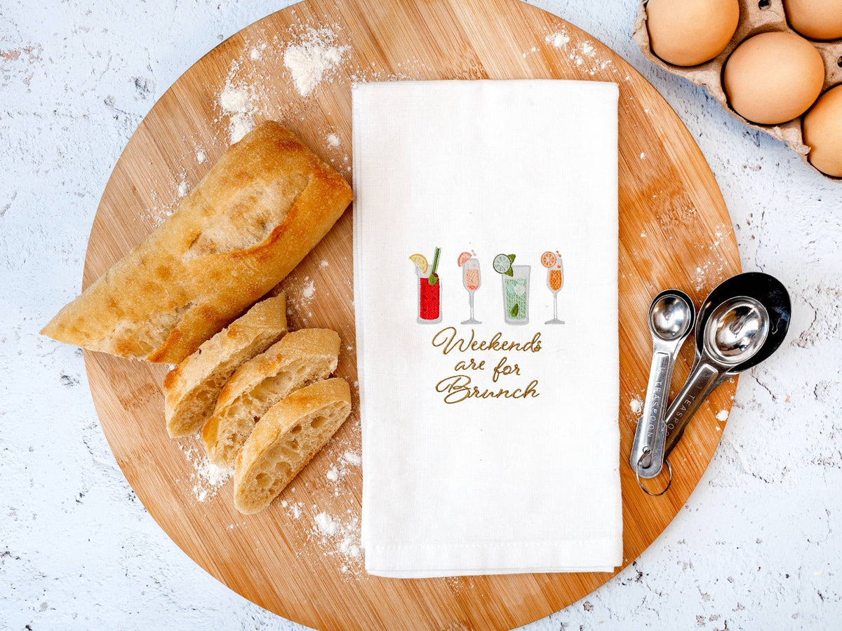 Weekends Are For Brunch Tea Towel