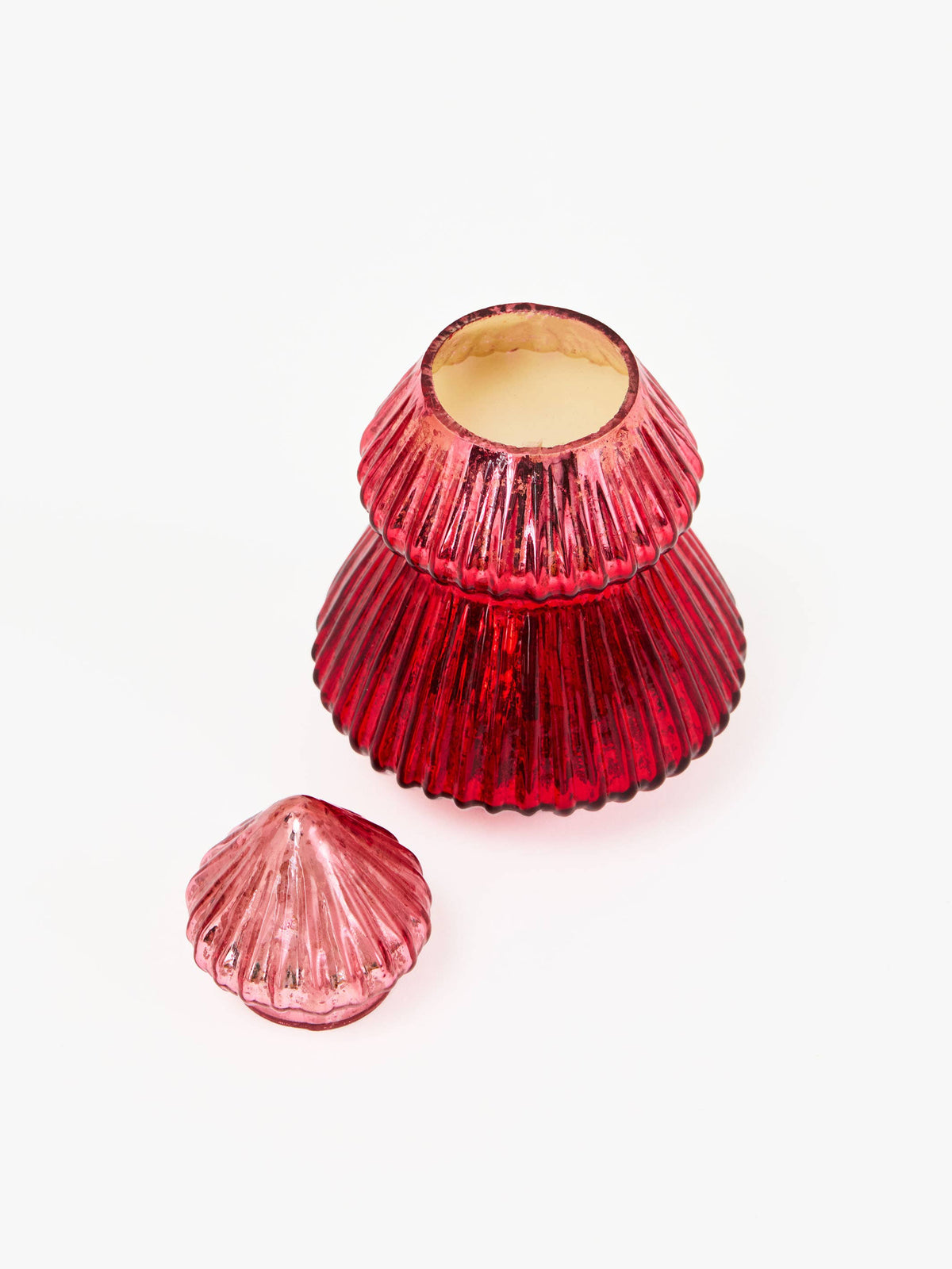 Tree Candle 5" Red Mercury