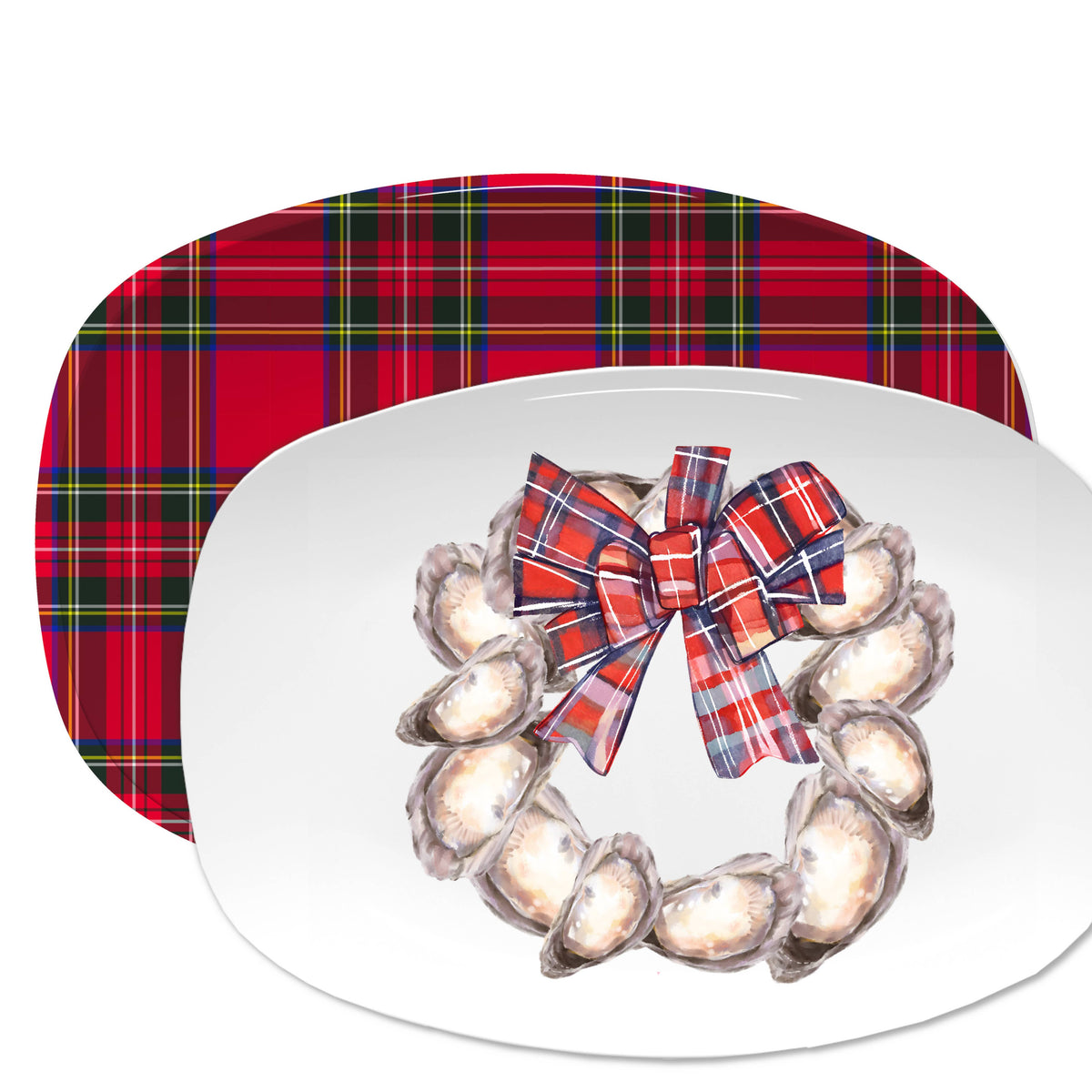 Platter - Oyster Christmas Wreath