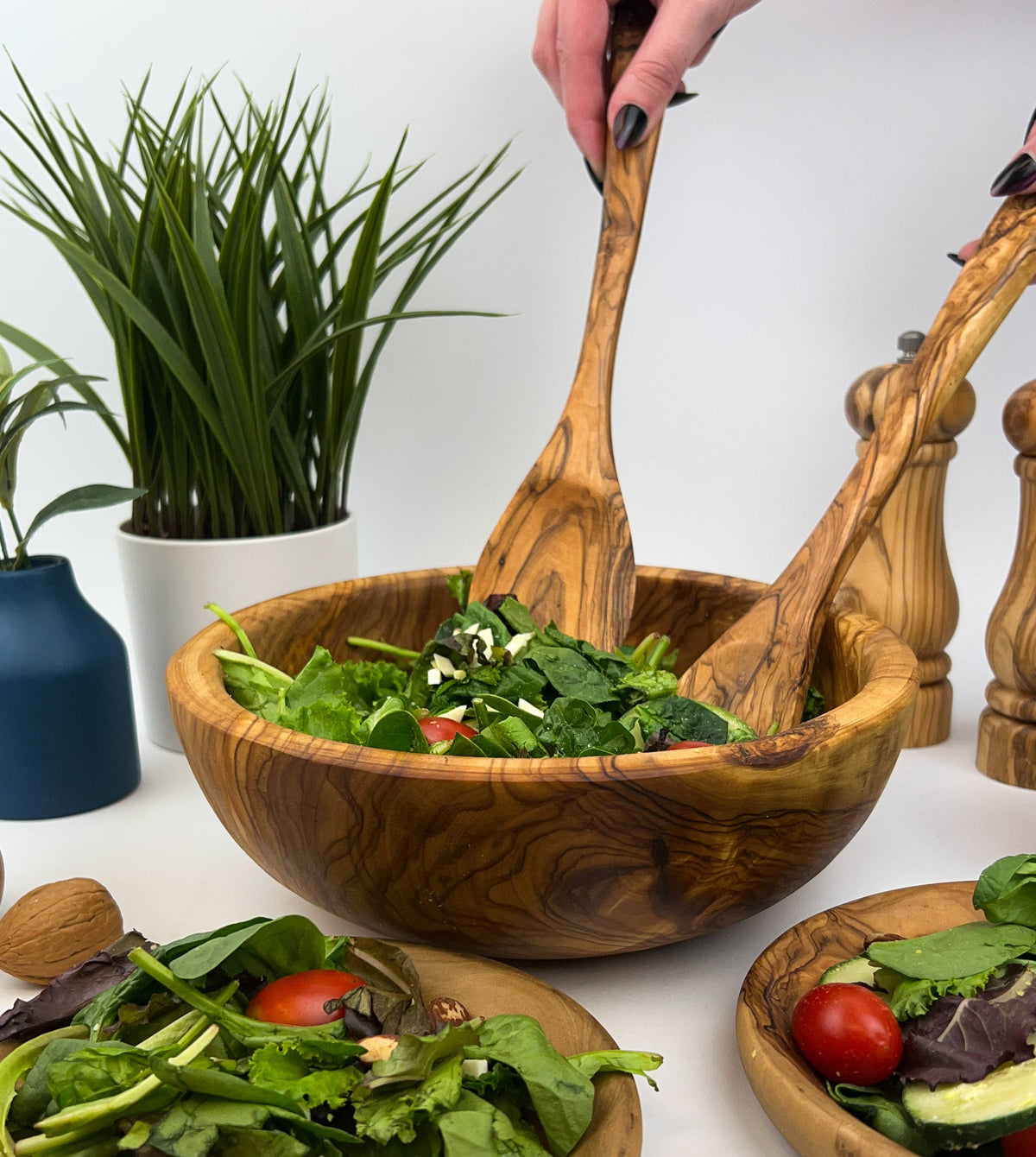 Olive Wood Family Salad Bowl