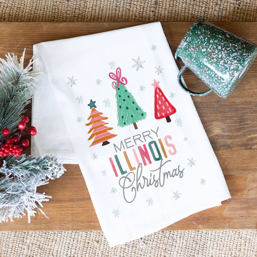 Custom Merry Christmas Tea Towel