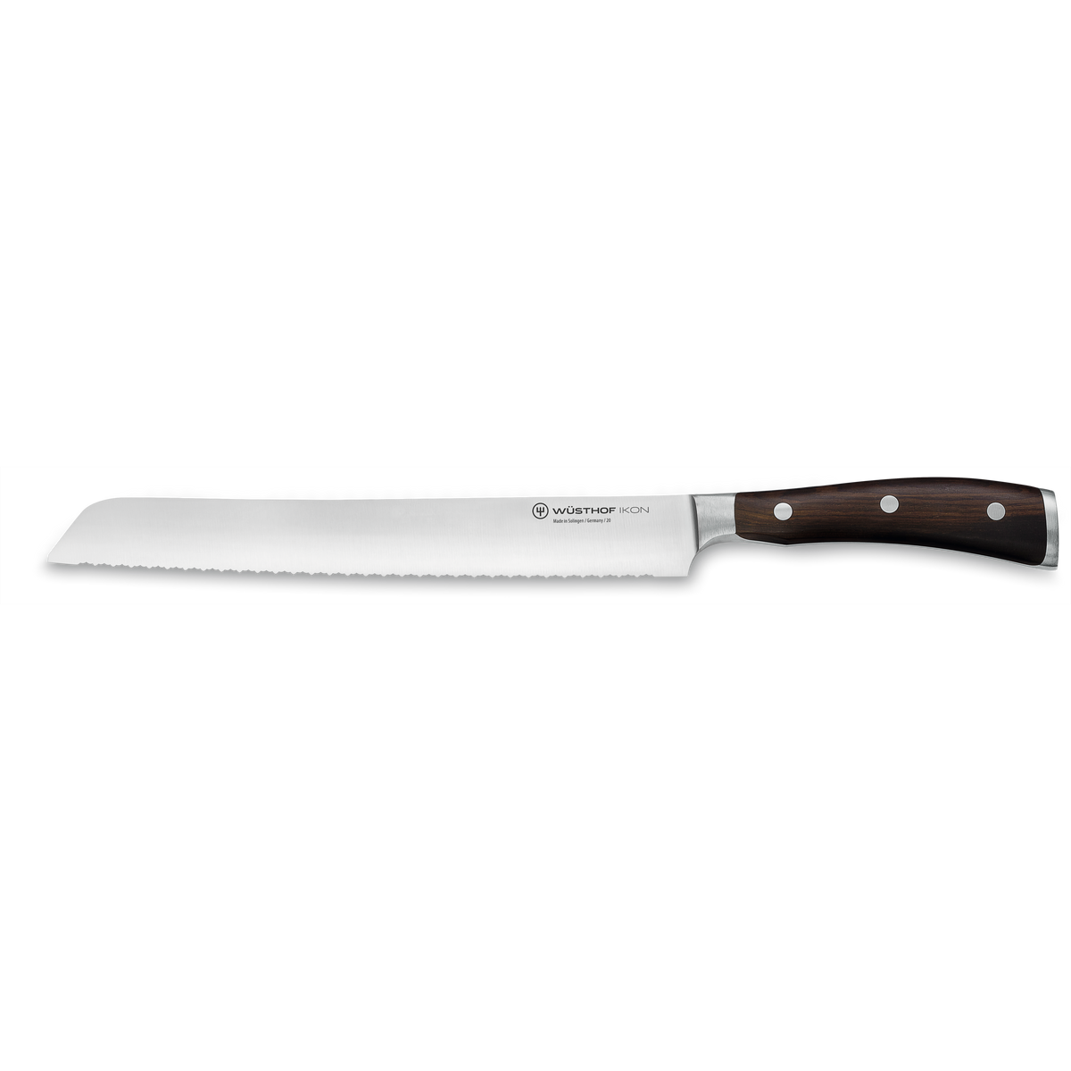 Wusthof Ikon 9" Precision Double-Serrated Bread Knife — Blackwood