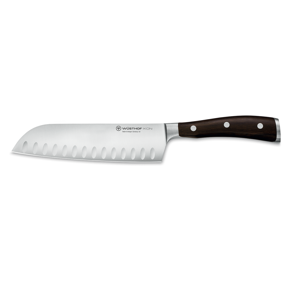 Wusthof Ikon 7" Hollow Edge Santoku — Blackwood