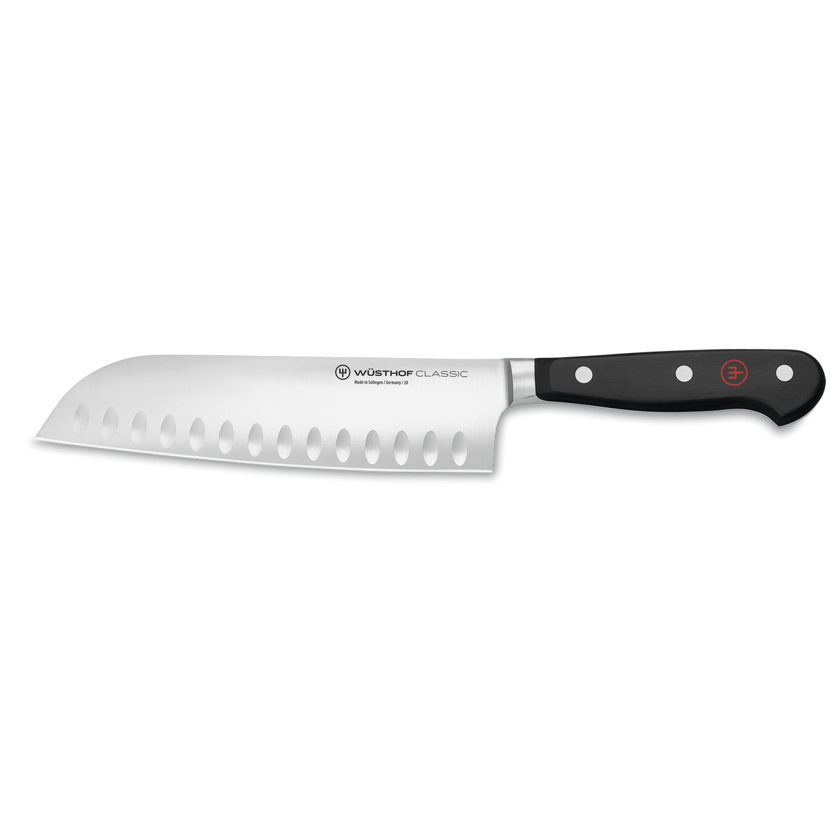 Wusthof Classic 7" Hollow Edge Santoku — Black