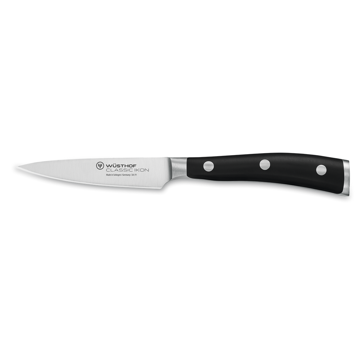 Wusthof Classic Ikon 3 1/2" Paring Knife — Black