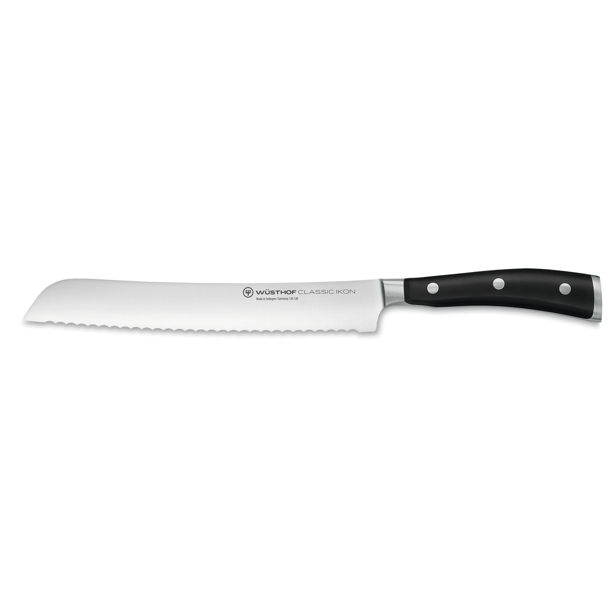 Wusthof Classic Ikon 8" Bread Knife — Black