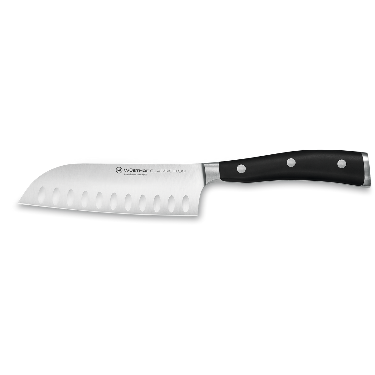 Wusthof Classic Ikon 5" Hollow Edge Santoku — Black