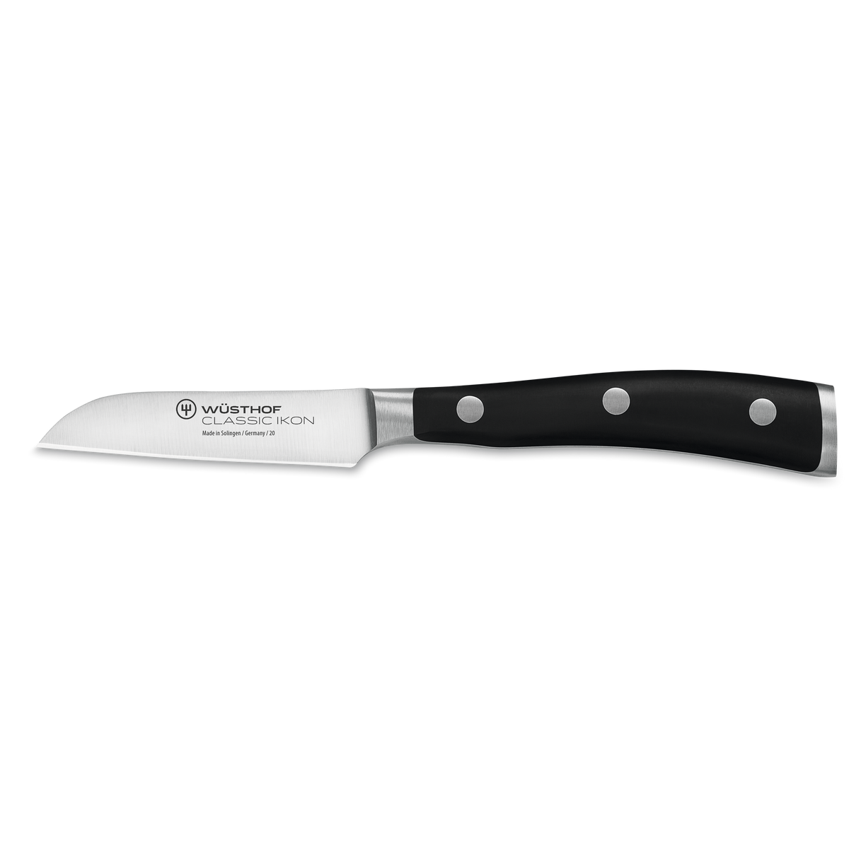 Wusthof Classic Ikon 3" Flat Cut Paring Knife — Black