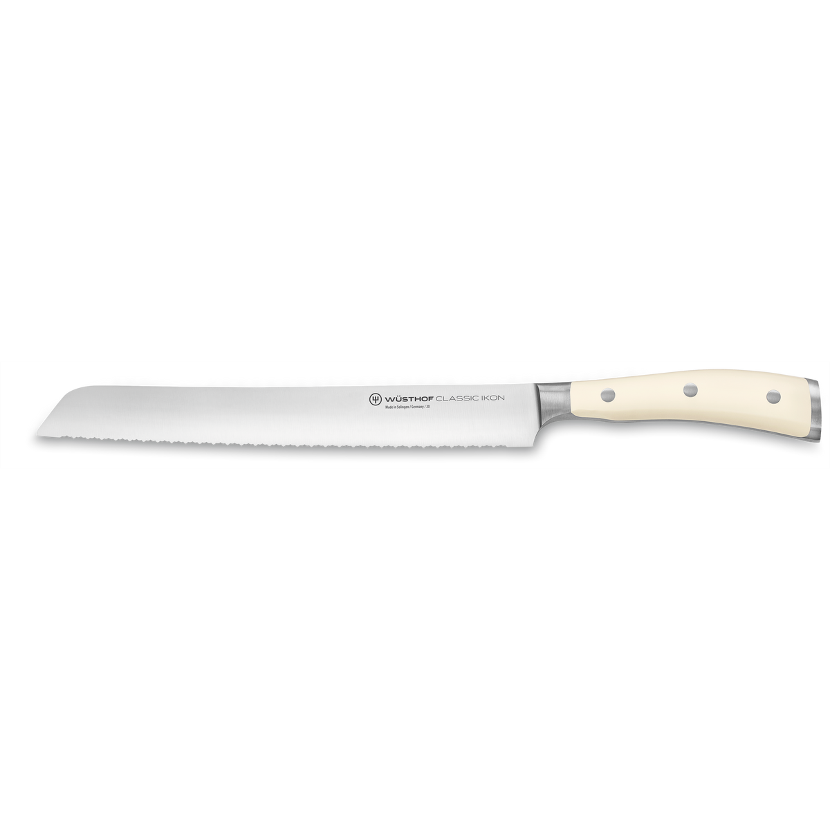 Wusthof Classic Ikon 9" Precision Double-Serrated Bread Knife — Black
