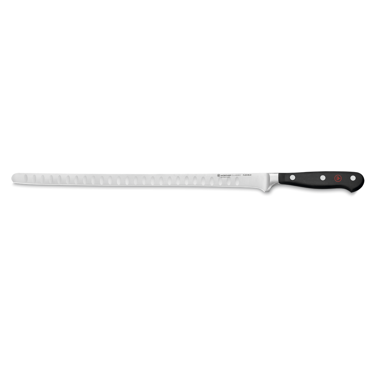 Wusthof Classic 12" Salmon Slicer with Hollow Edge — Black