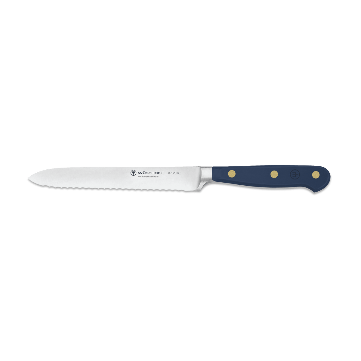 Wusthof Classic 5" Serrated Utility Knife — Black
