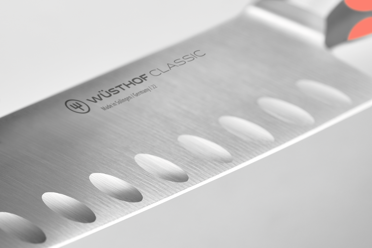 Wusthof Classic 7" Hollow Edge Santoku — Black