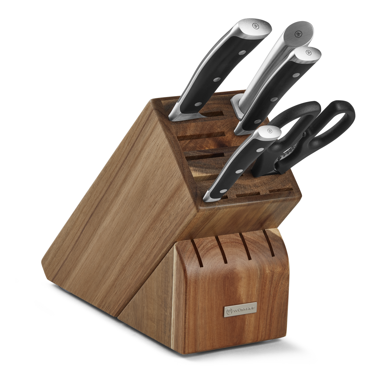 Wusthof Classic Ikon 6-Piece Starter Knife Block Set — Black
