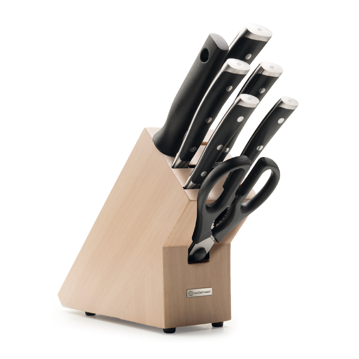 Wusthof Classic Ikon 8-Piece Starter Knife Block Set — Black