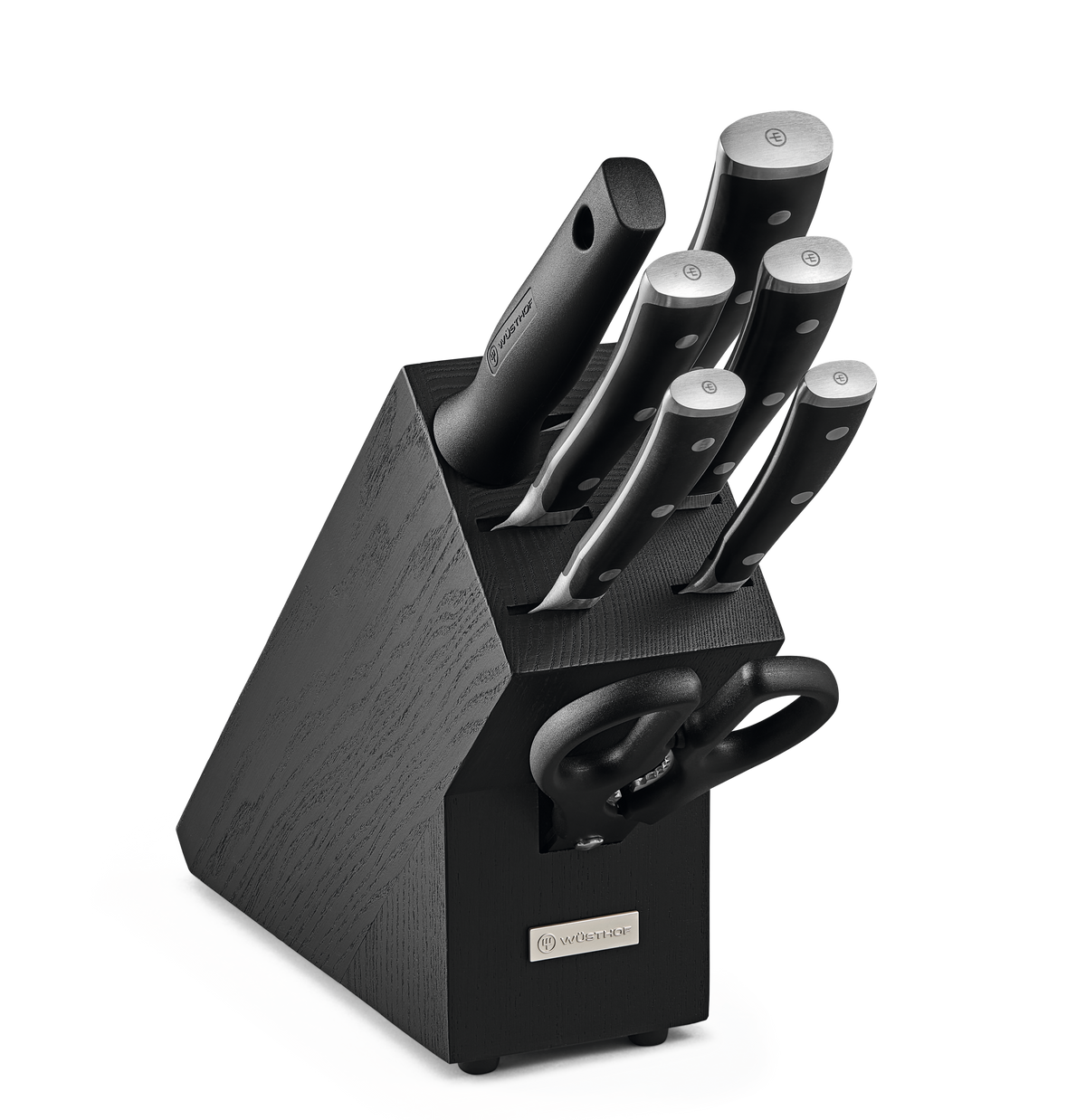 Wusthof Classic Ikon 8-Piece Starter Knife Block Set — Black