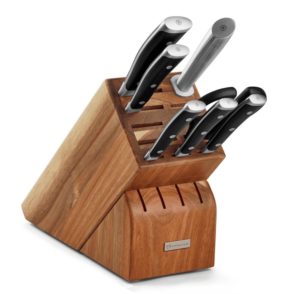 Wusthof Classic Ikon 8-Piece Knife Block Set — Black