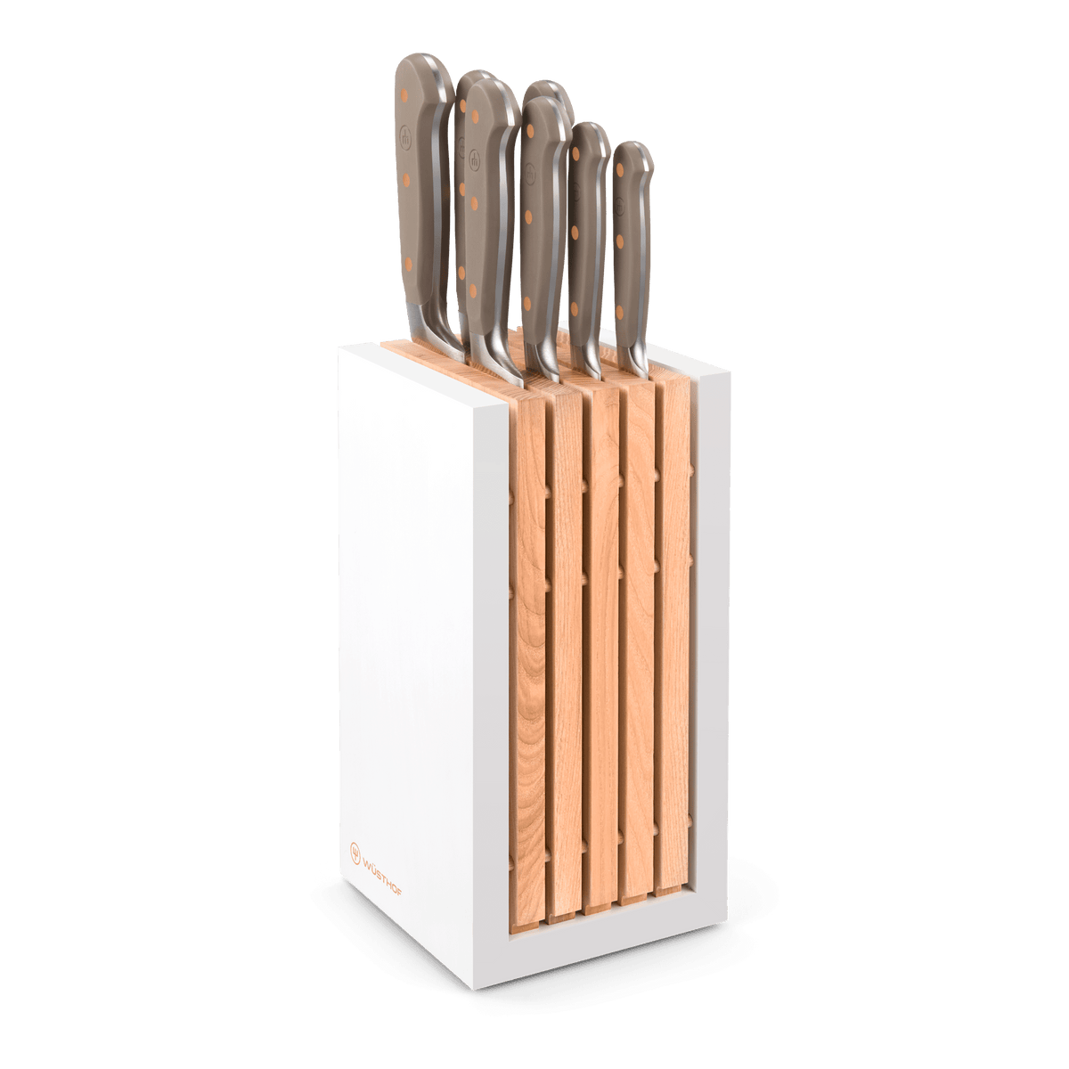 Wusthof Classic 8-Piece Designer Knife Block Set — Coral Peach