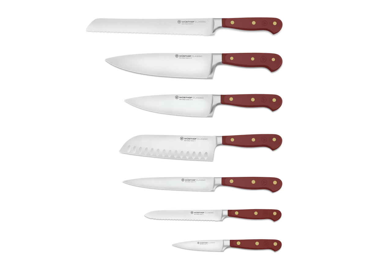 Wusthof Classic 8-Piece Designer Knife Block Set — Coral Peach