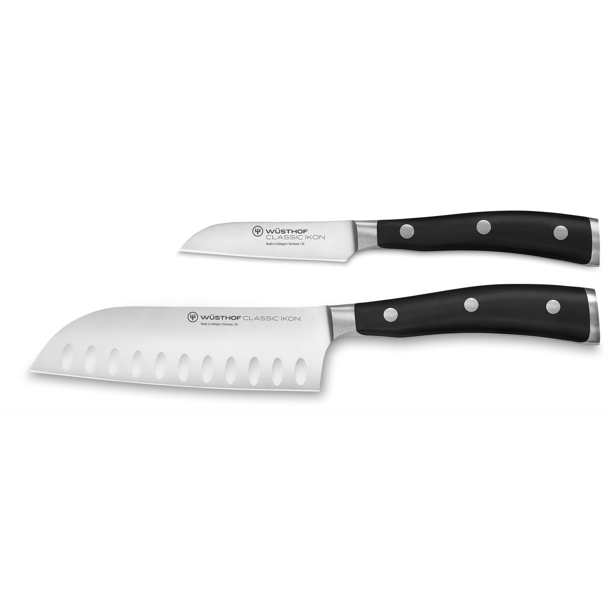 Wusthof Classic Ikon 2-Piece Mini Asian Knife Set — Black