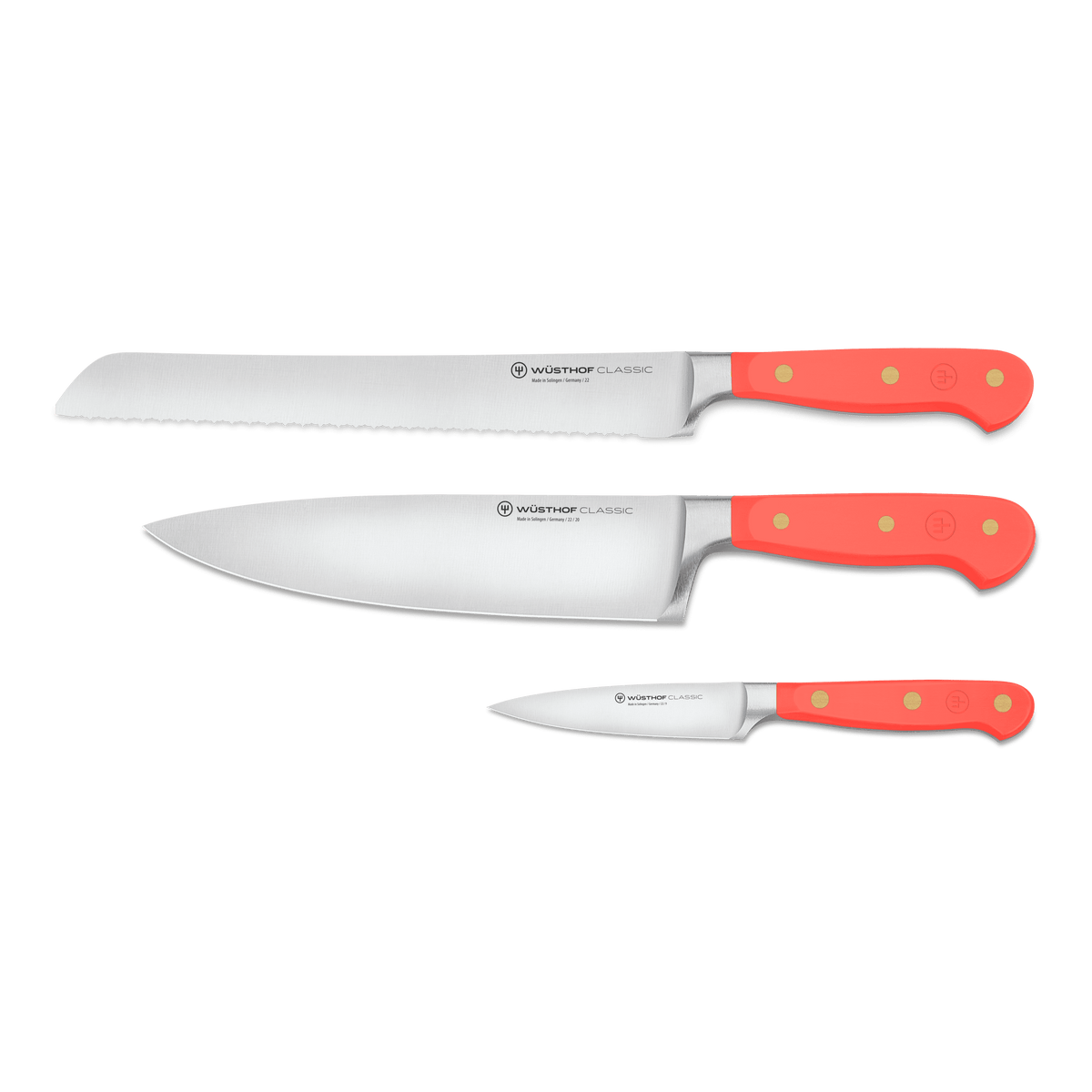Wusthof Classic 3-Piece Essential Knife Set — Coral Peach