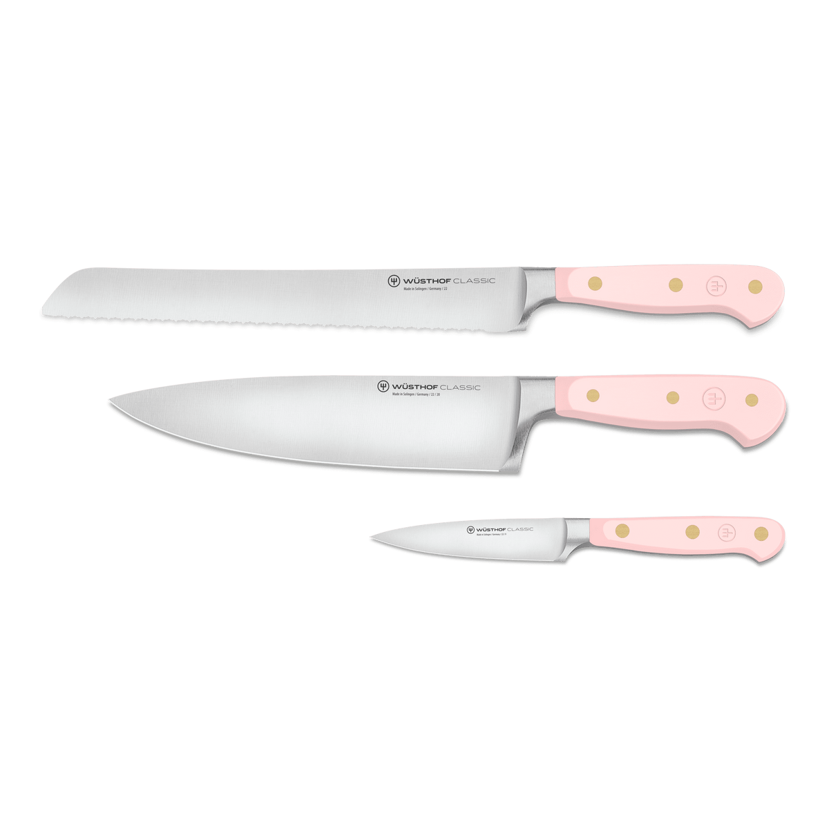 Wusthof Classic 3-Piece Essential Knife Set — Pink Himalayan Salt