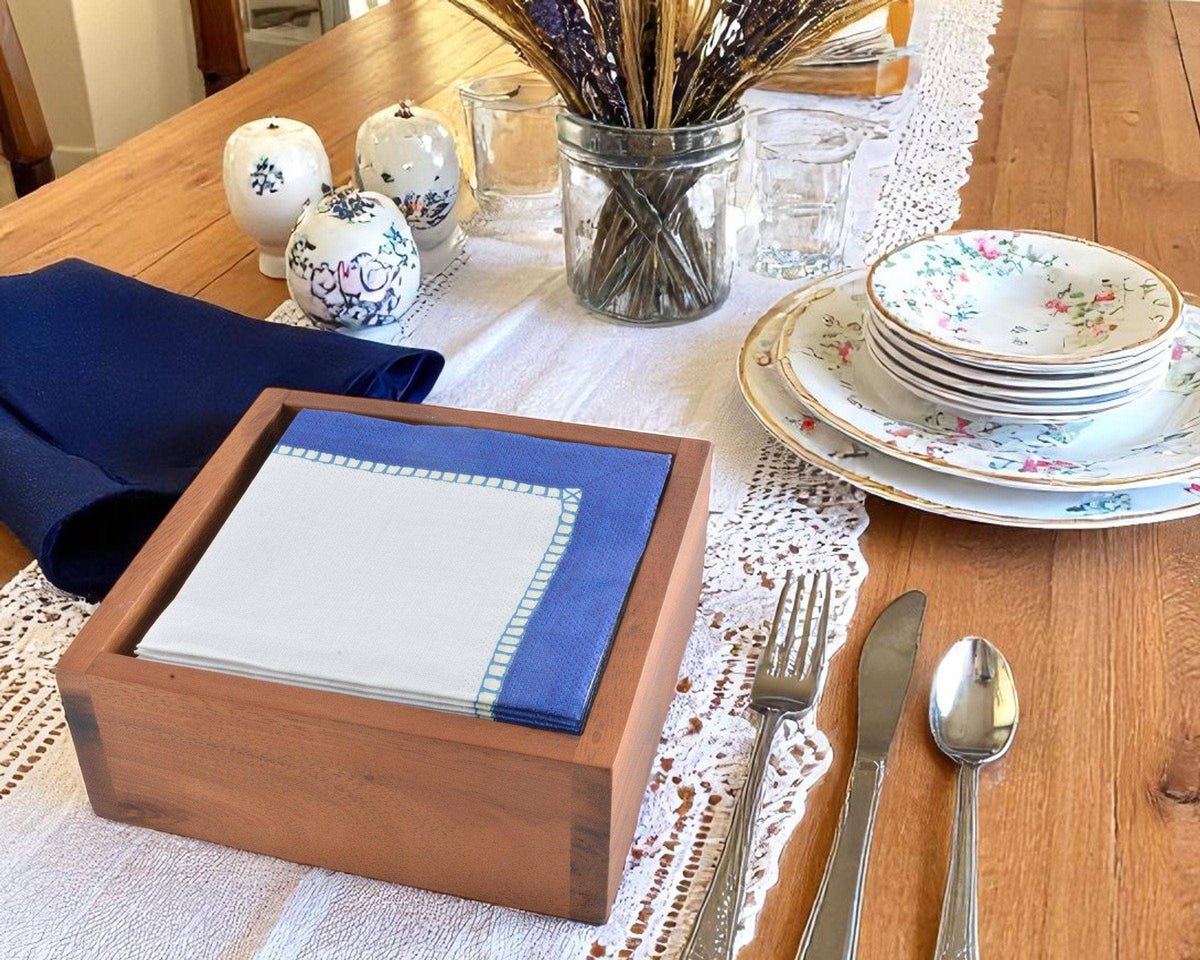 Cocktail Wood Napkin Box