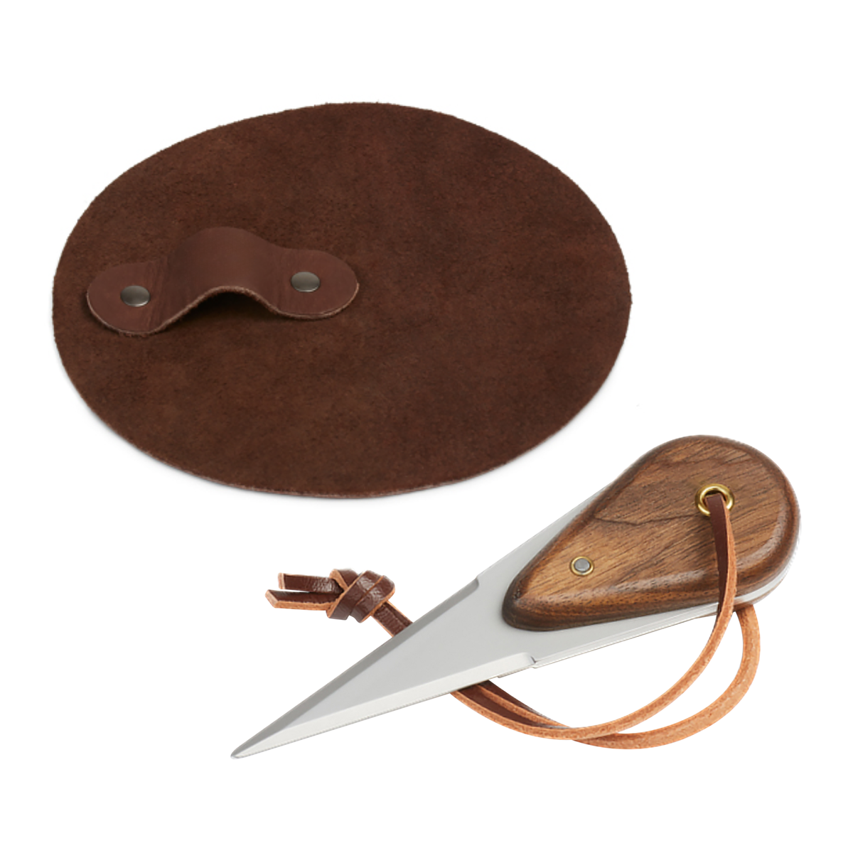 Outset Oyster Shucking Set, Oyster Knife and Guard, 8" x 6"