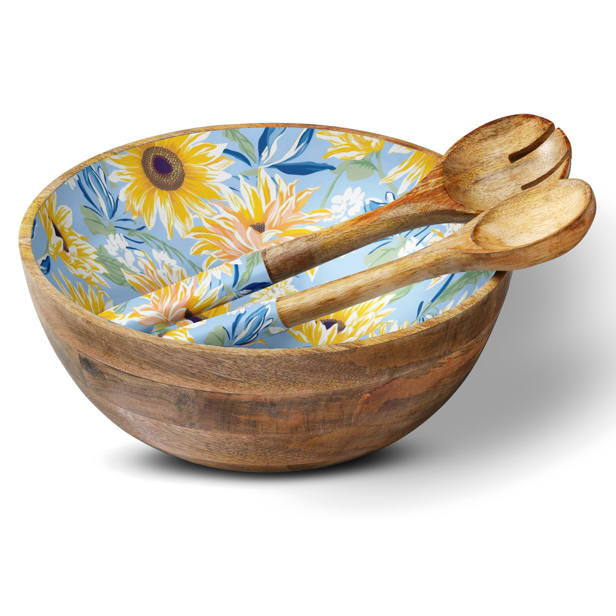 Blue Sunflower 12" Decorative Bowl Item 1-09