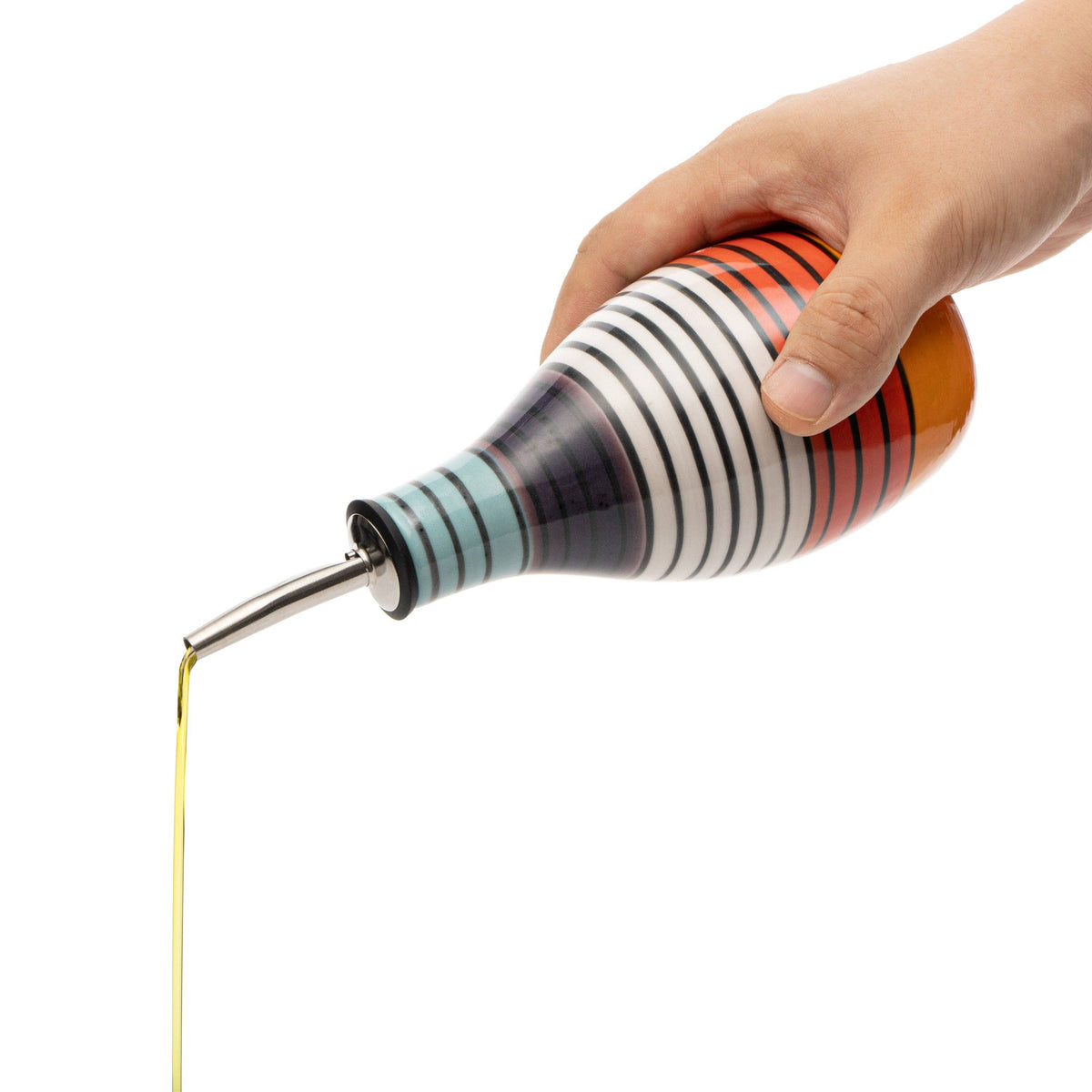 Cruet Ceramic Olive Oil Dispenser Bottle - 400ml Vinegar