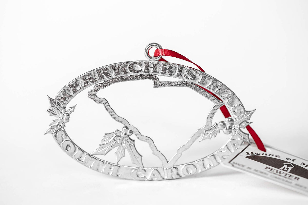 South Carolina Christmas Ornament - State Symbol and Outline