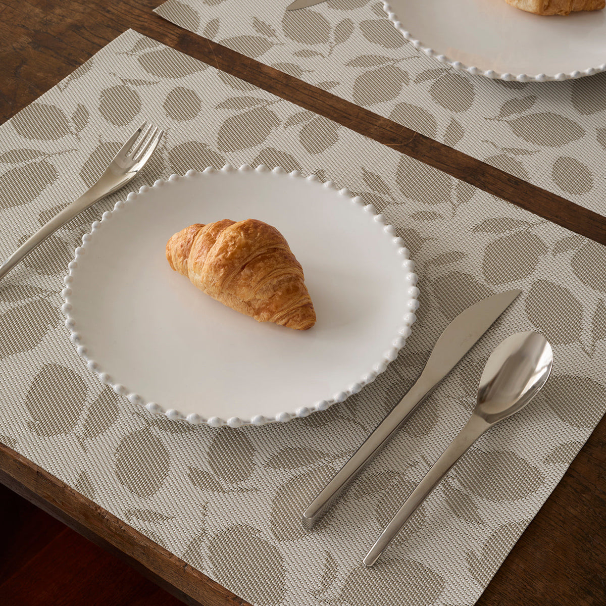 Lemon Leaves Placemats - Steel Wool