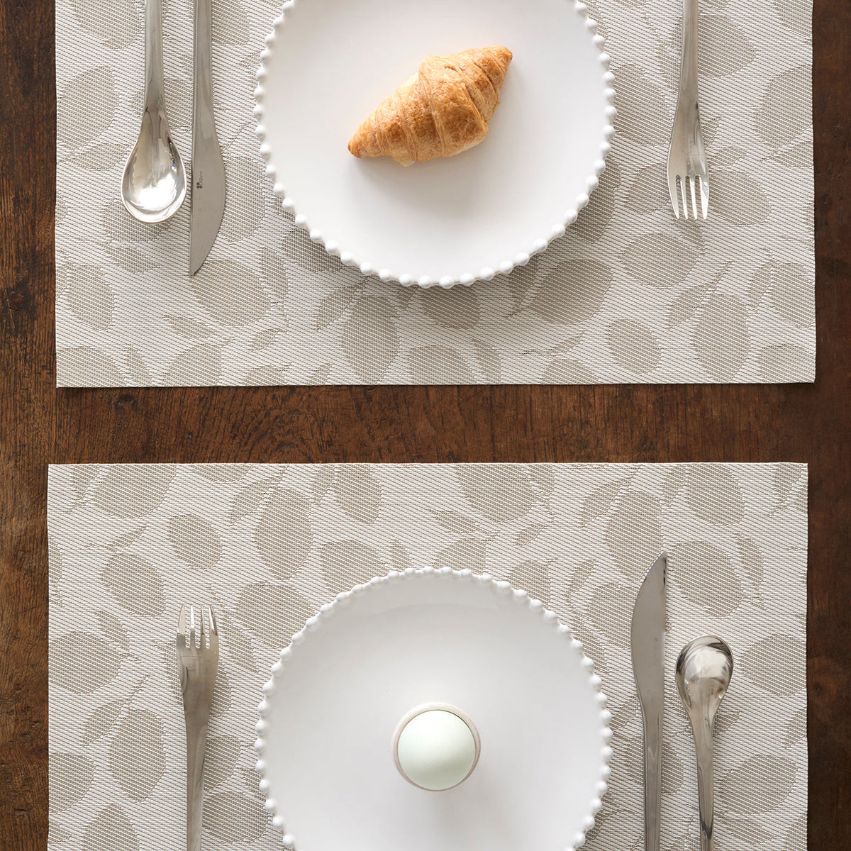 Lemon Leaves Placemats - Steel Wool