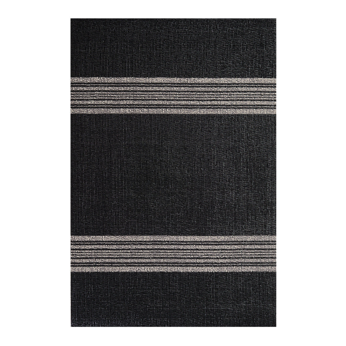 Relay Stripe Shag Mat - Coal