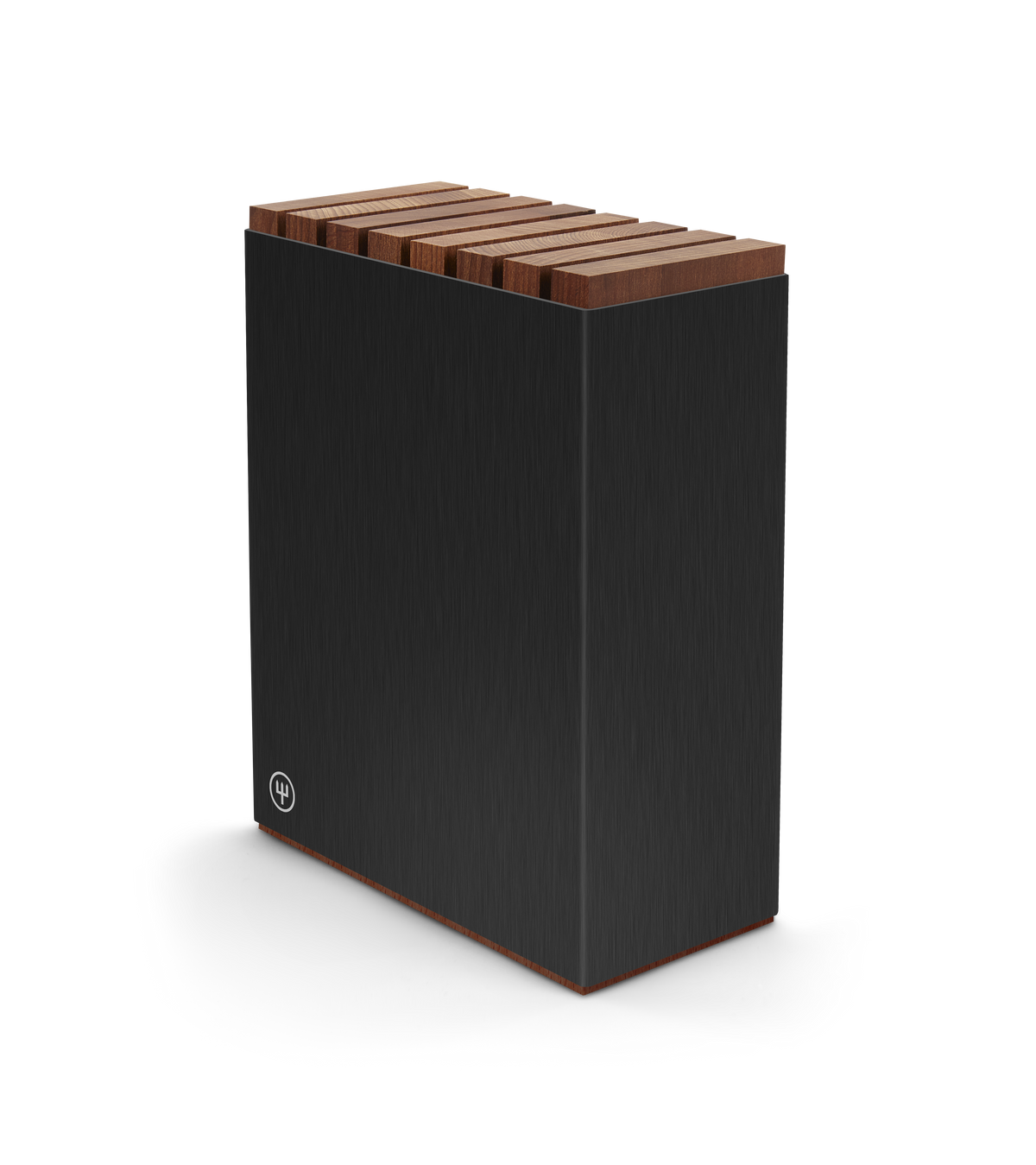 Wusthof 7-Slot Black Aluminum Knife Block with Wood Insert — Black