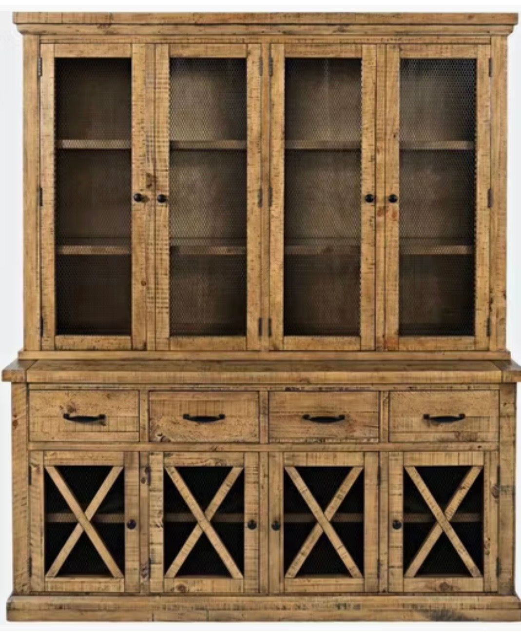 Rustic Pine Hutch & Server