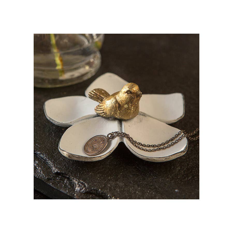Pewter Five Petal Jewelry/Coin Tray