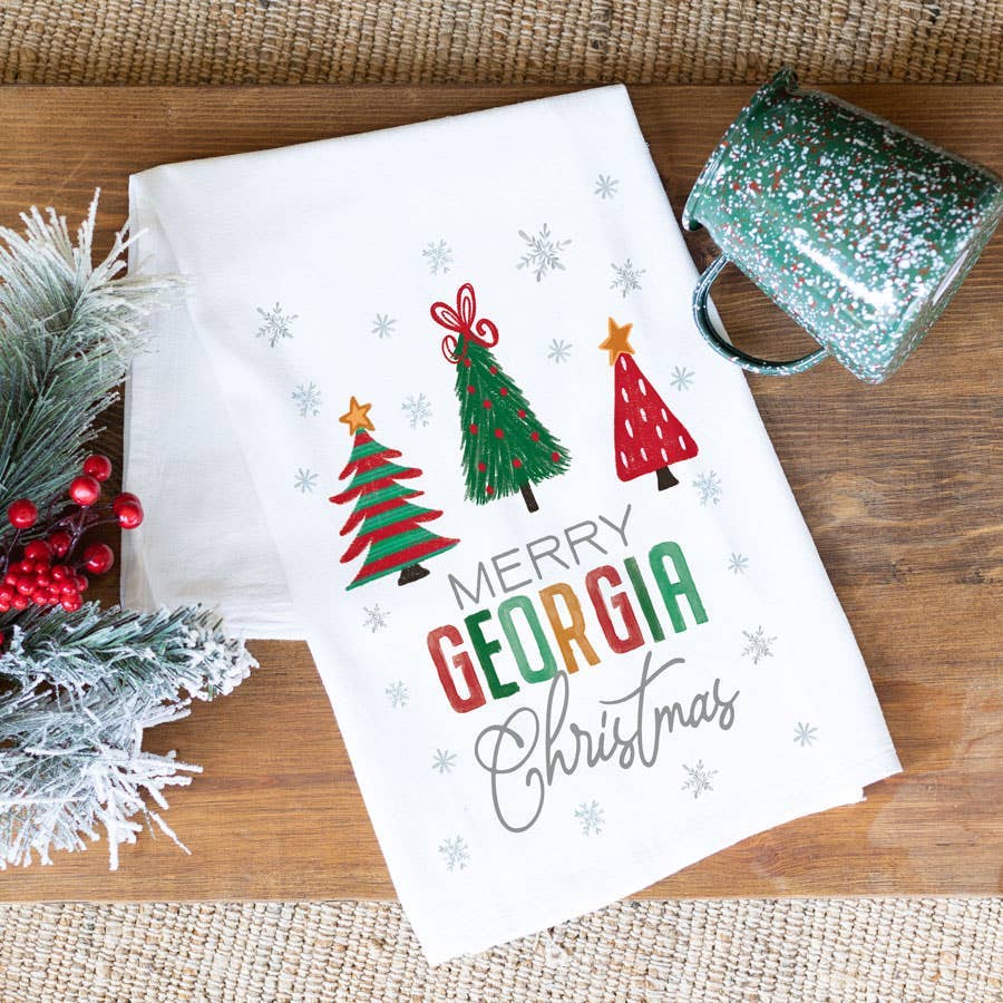 Custom Merry Christmas Tea Towel
