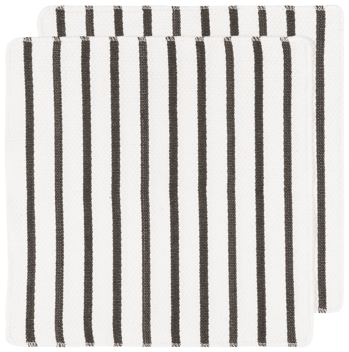 Basketweave Black Dishcloths Set of 2
