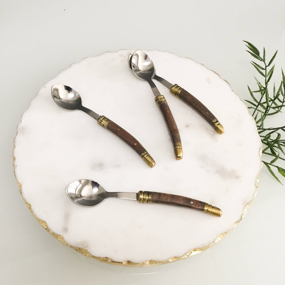 Driftwood & Gold Coffee Spoons, SET OF 4