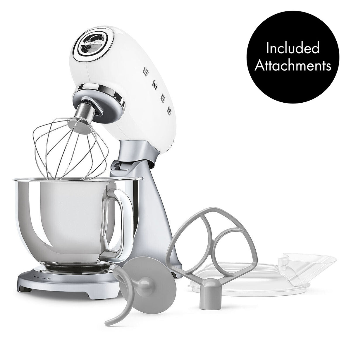 SMEG Classico Stand Mixer (SMF04) – White
