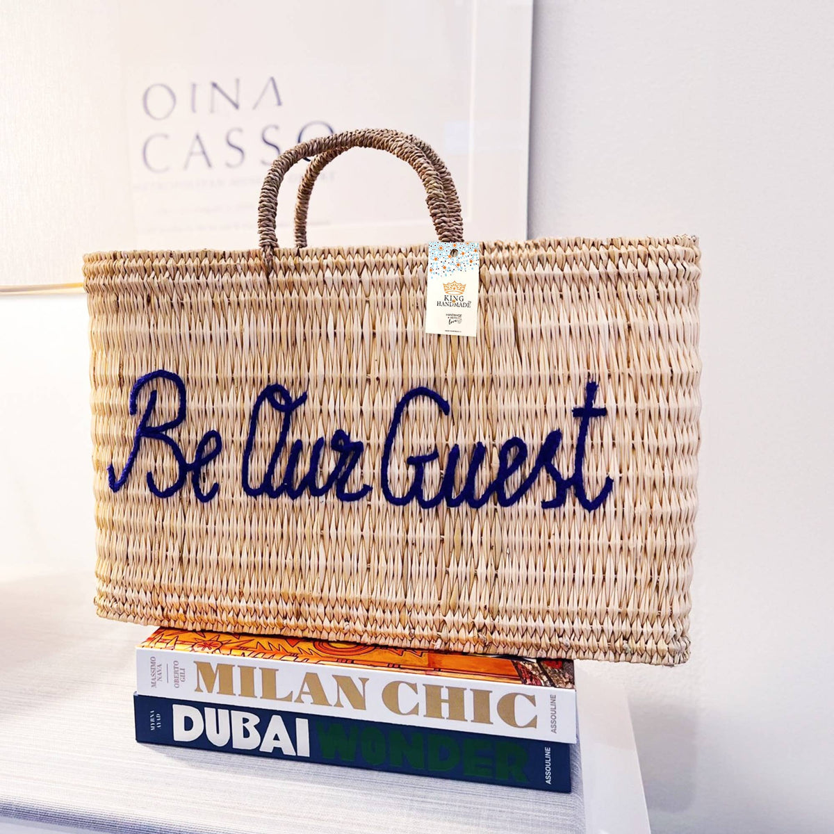 Personalized double embroidered name + Custom Weave Handbag