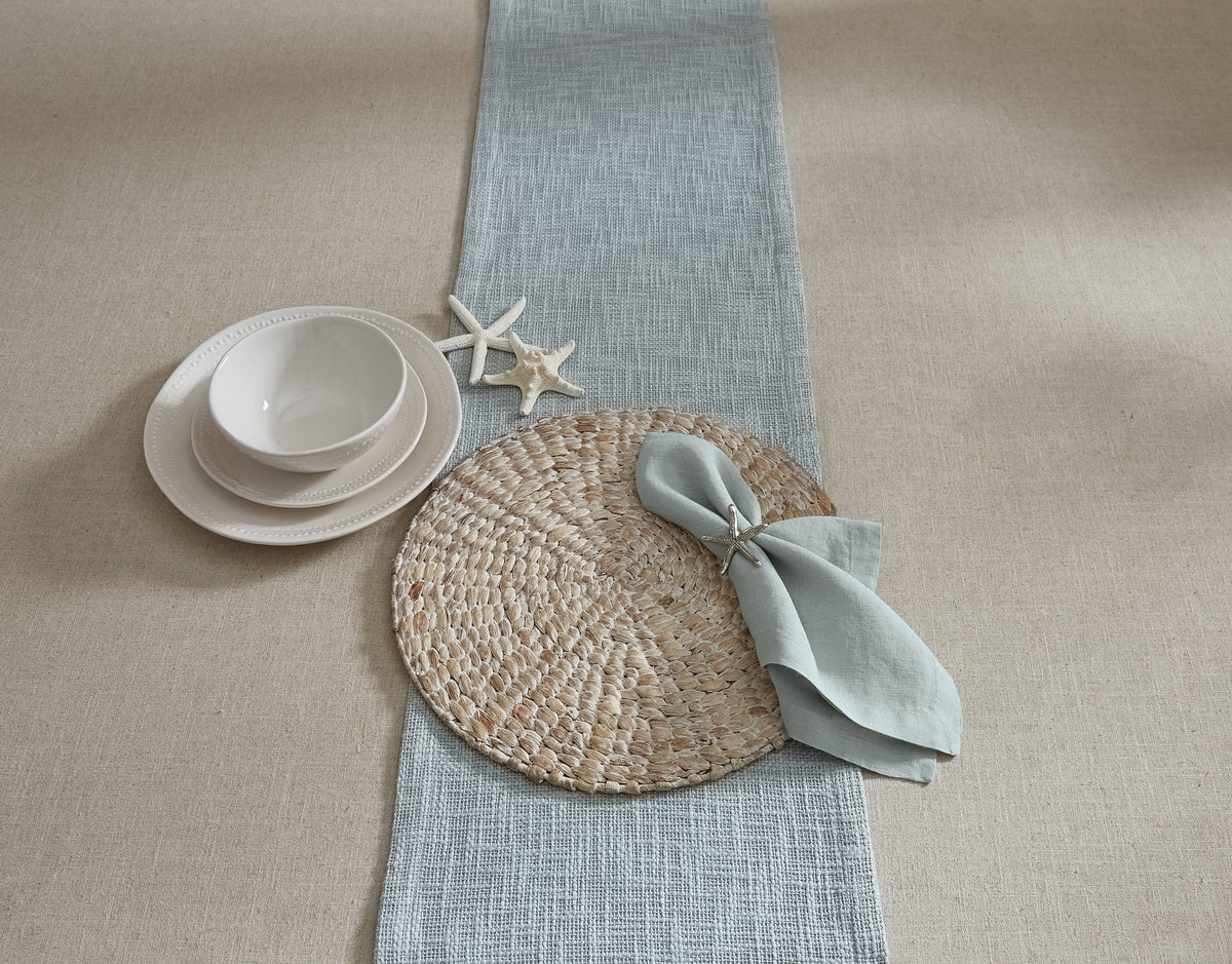 Braided Hyacinth Round Placemat - White