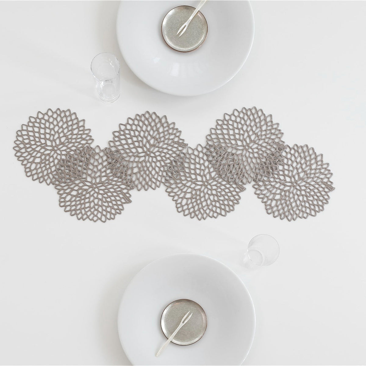 Dahlia Coasters - Gunmetal