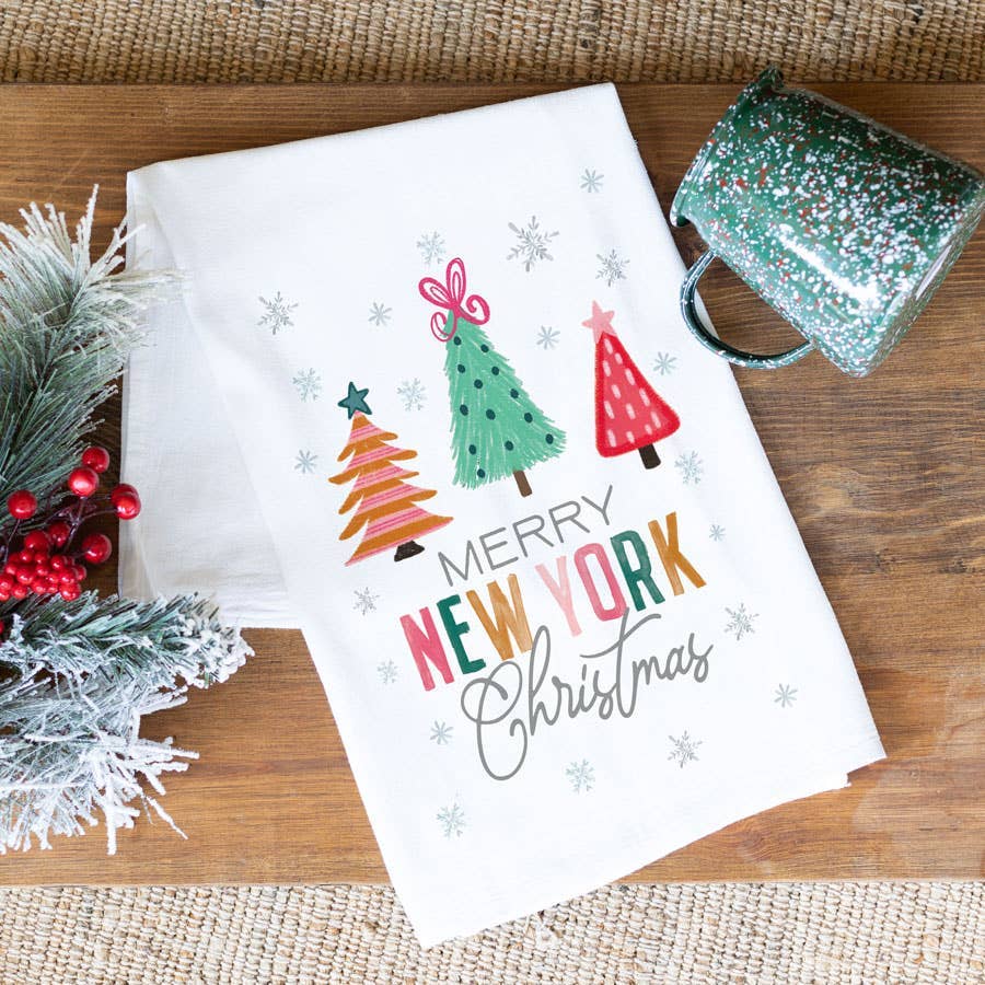 Custom Merry Christmas Tea Towel