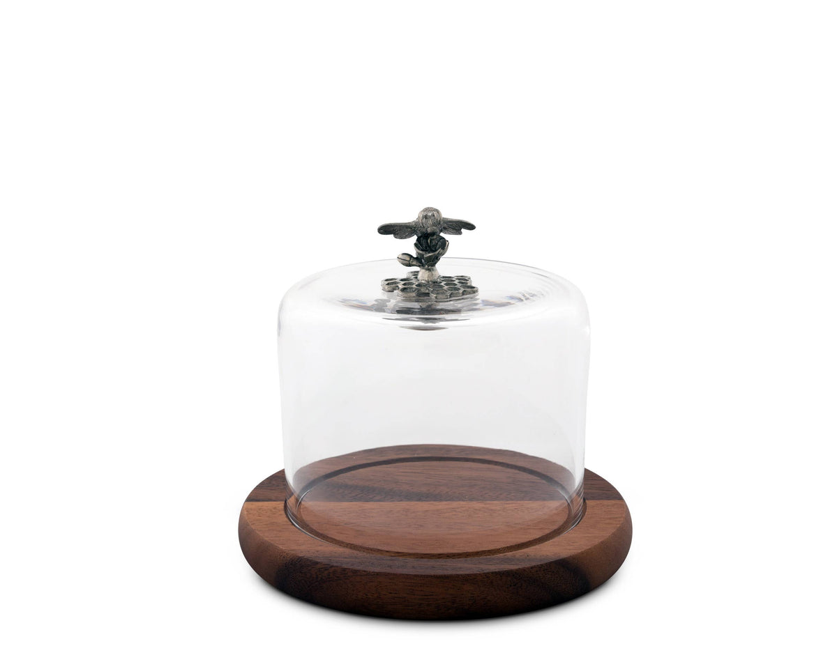 Honey Bee Glass Covered Cheese Wood Board