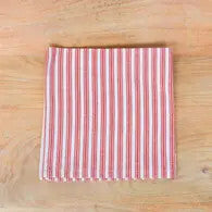 Ticking Stripe Napkin Red/White 18x18